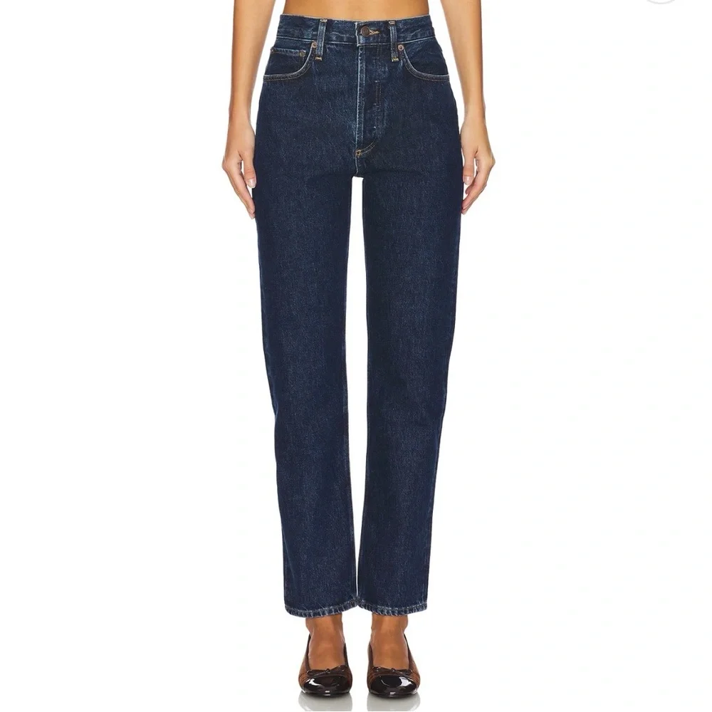 AGOLDE High Rise Jamie Long Straight Leg Jeans - Picture 1 of 6